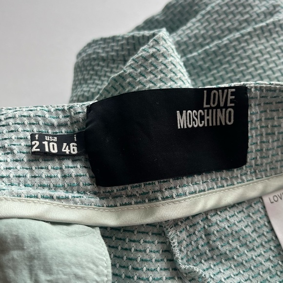 Love Moschino • Mint Green Textured Trouser Pants - Picture 4 of 6